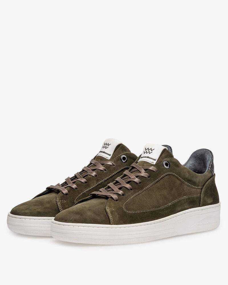Wildleder-Sneaker gr&uuml;n