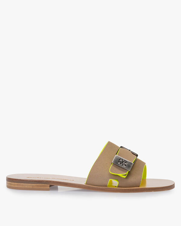 Slipper Wildleder beige