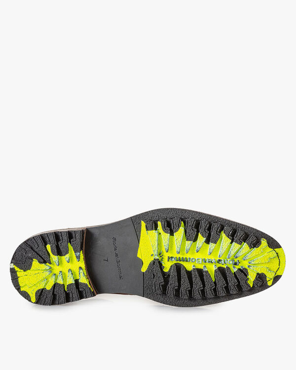 Schn&uuml;rstiefel braun mit Print