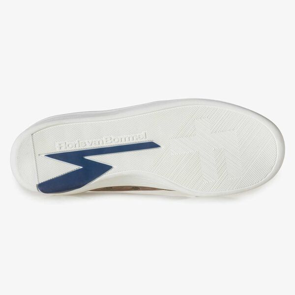 Taupefarbener Nubukleder-Sneaker