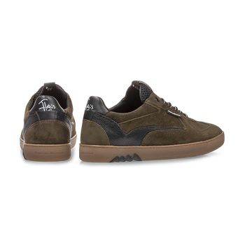 Sneaker Wildleder dunkelgr&uuml;n