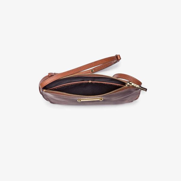 Braune Leder-Crossbody-Tasche