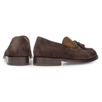Dunkelbrauner Wildleder-Loafer