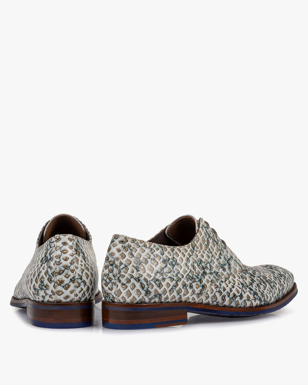 Schn&uuml;rschuh Leder sandfarben