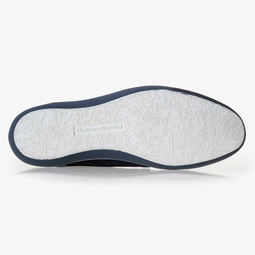 Dunkelblauer Wildleder-Schn&uuml;rschuh