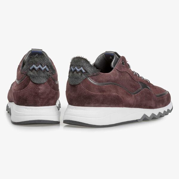 Red suede leather sneaker