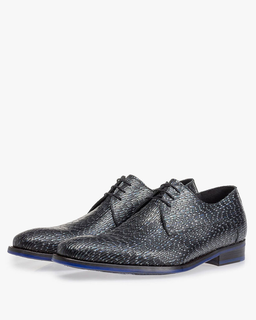 Schn&uuml;rschuh metallic dunkelgr&uuml;n	