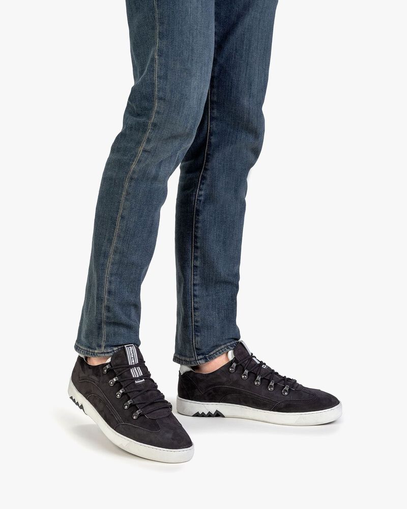 Hiking-Sneaker Nubukleder schwarz