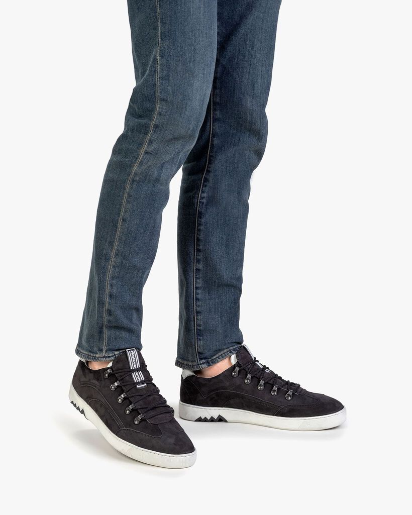 Hiking-Sneaker Nubukleder schwarz