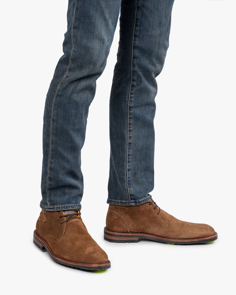 Schn&uuml;rstiefel Wildleder beige