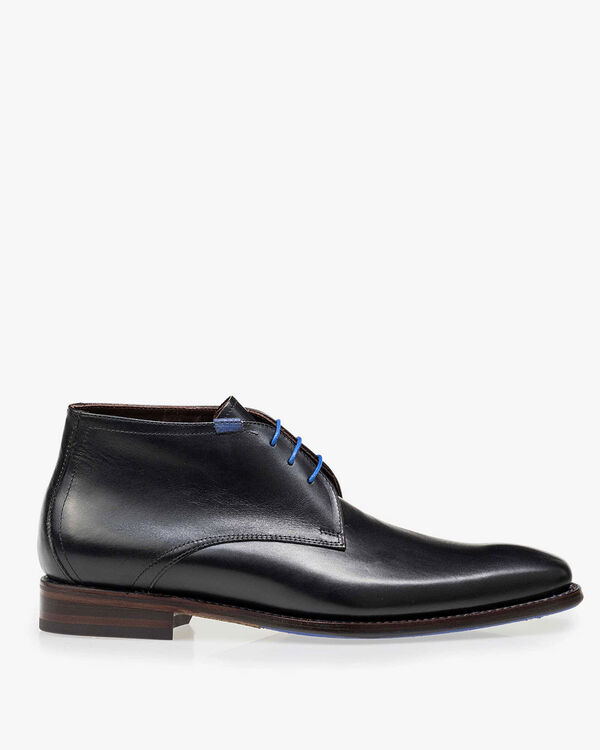 Schn&uuml;rstiefel Kalbsleder Schwarz