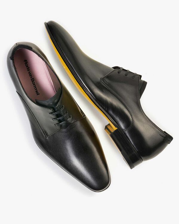 Schn&uuml;rschuh Kalbsleder schwarz