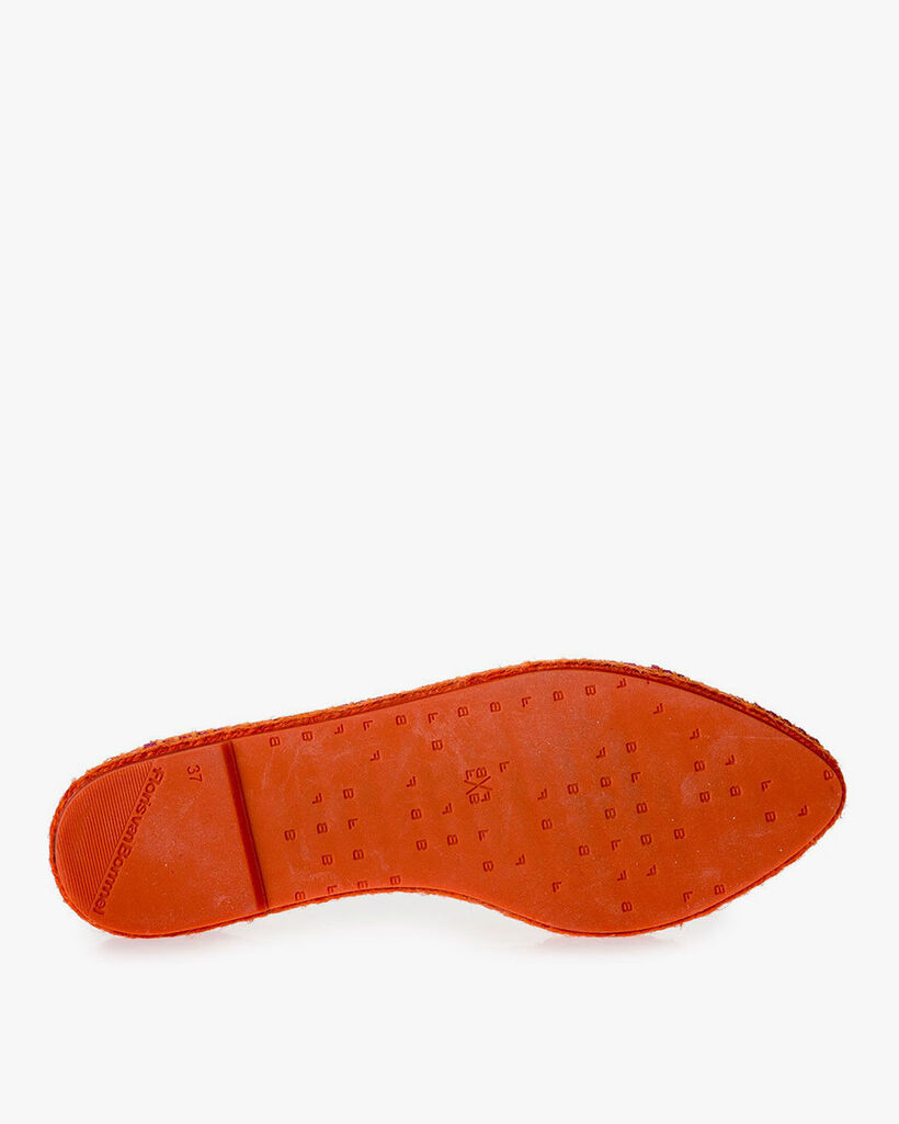 Pinke Leder-Espadrilles mit Metallic-Print