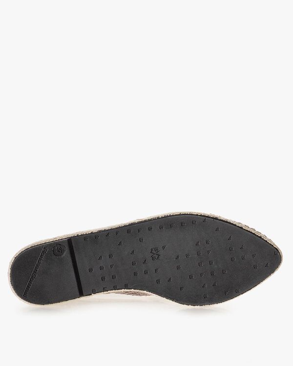 Espadrille Leder mit Print pink