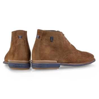 Boot suede leather cognac