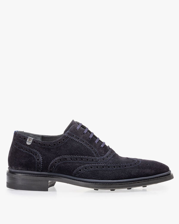 Brogue Wildleder dunkelblau