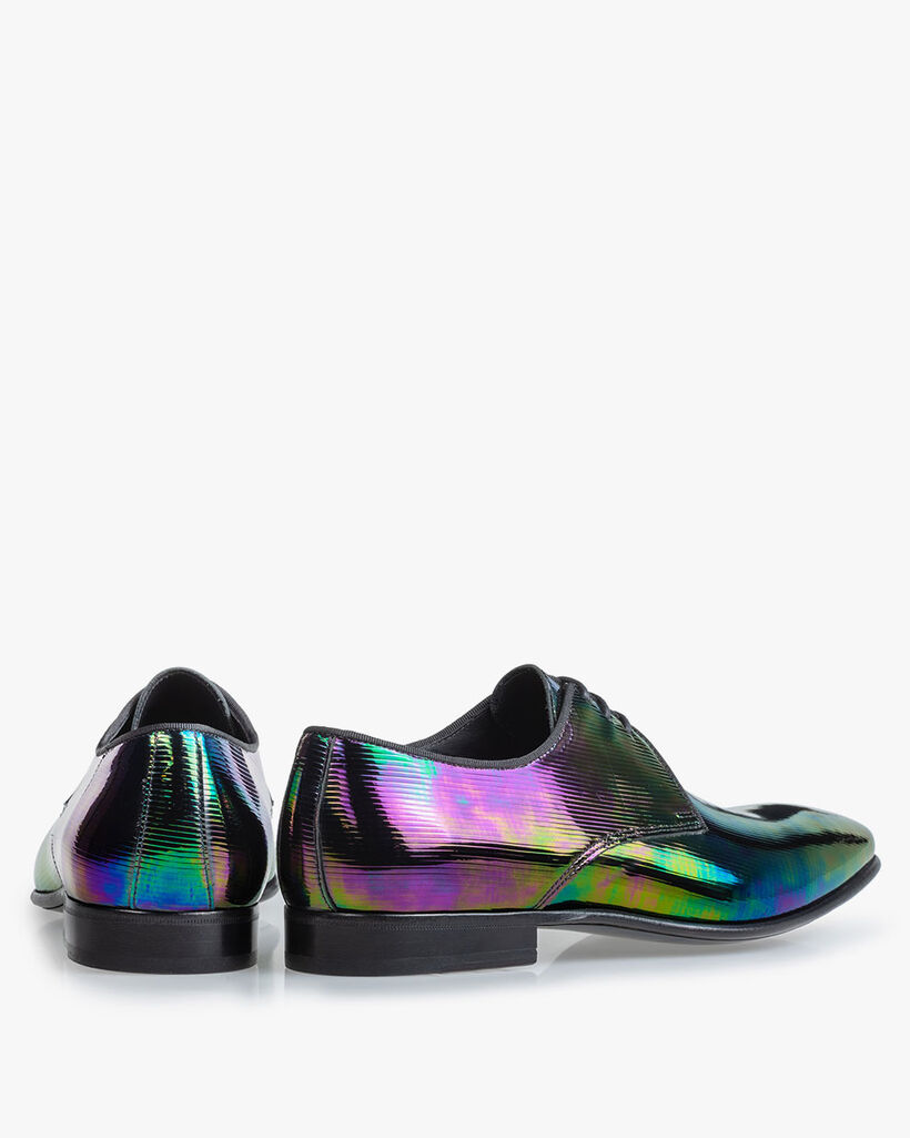 Schn&uuml;rschuh Multicolor Lackleder