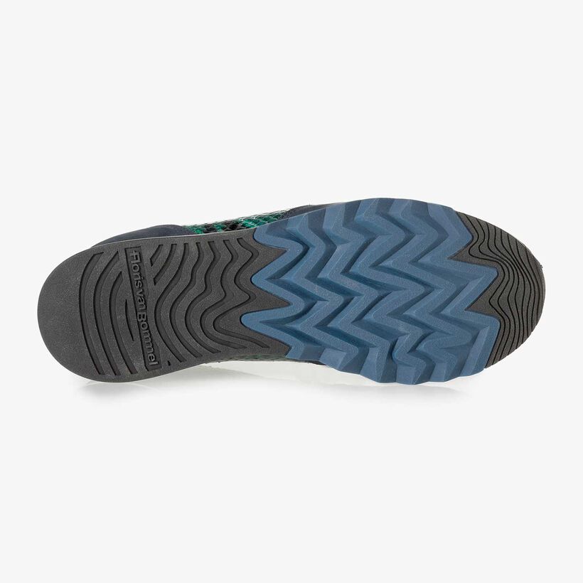 Dunkelblauer Wildleder Sneaker mit Print