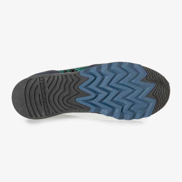 Dunkelblauer Wildleder Sneaker mit Print