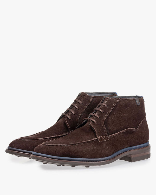 Schn&uuml;rstiefel braun Wildleder