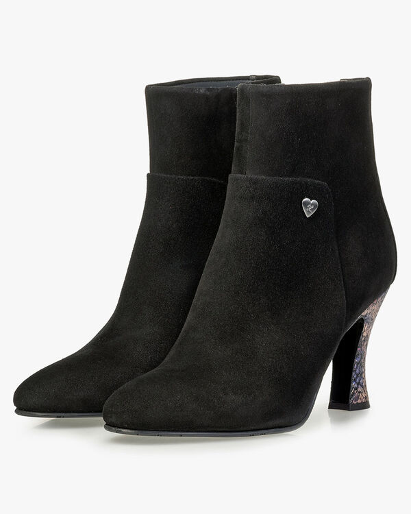 Stiefelette Wildleder schwarz