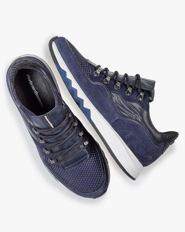 Sneaker mit Print dunkelblau
