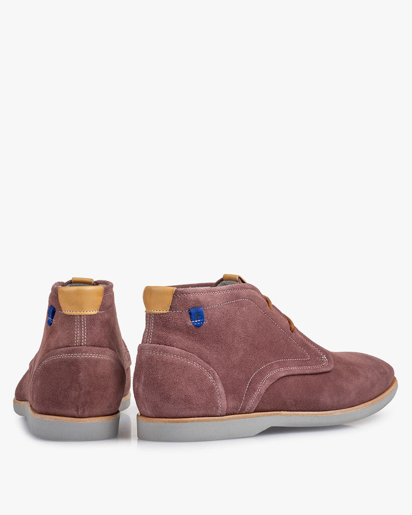 Boot suede leather pink