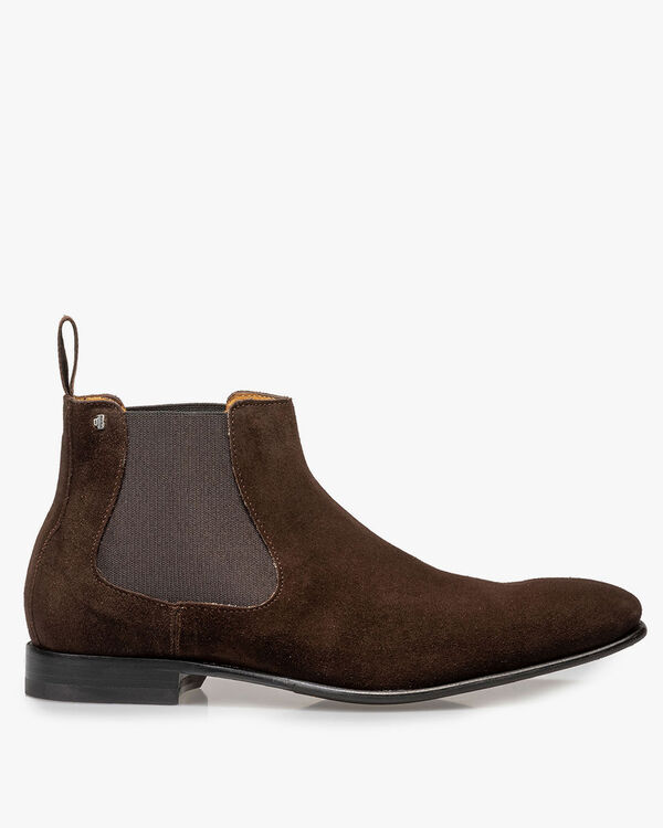 Dunkelbrauner Wildleder Chelsea Boot