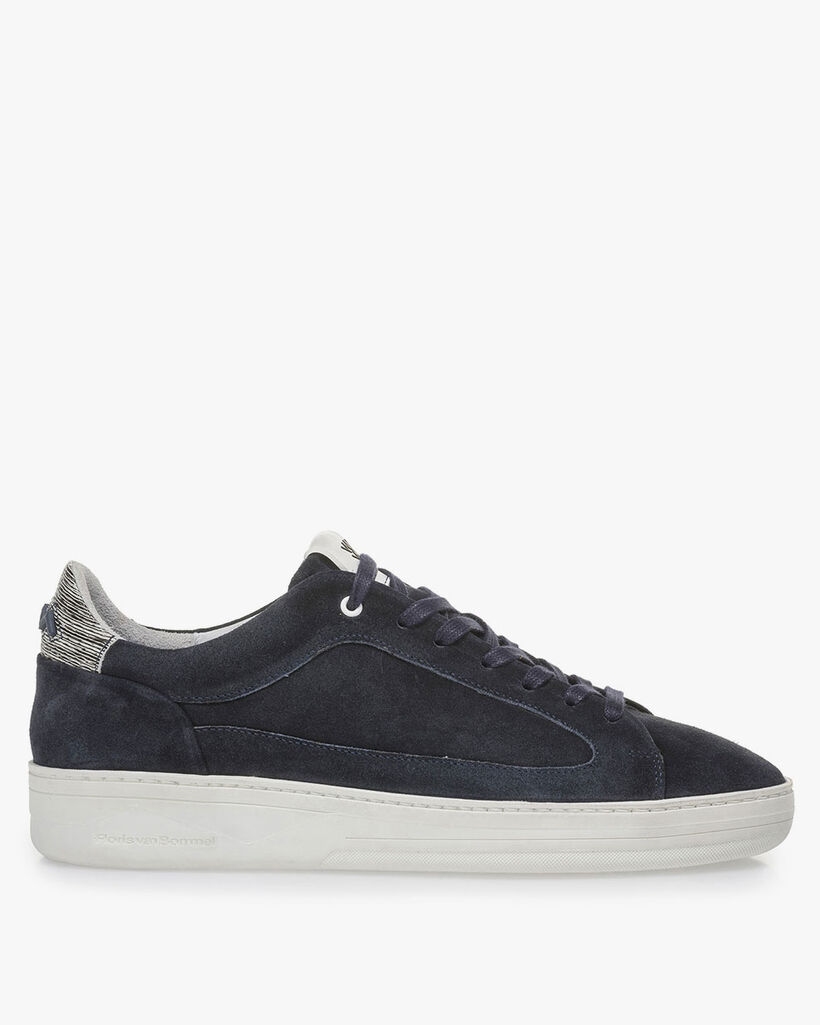 Dark blue suede leather sneaker	