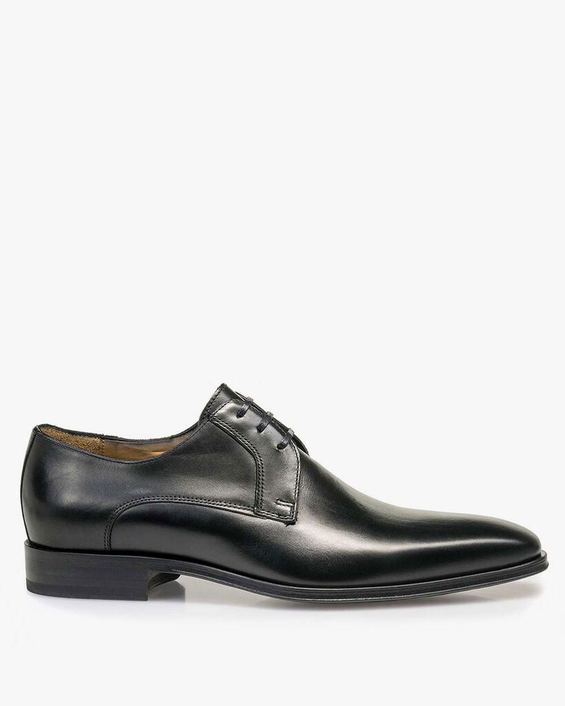 Schn&uuml;rschuh Kalbsleder schwarz