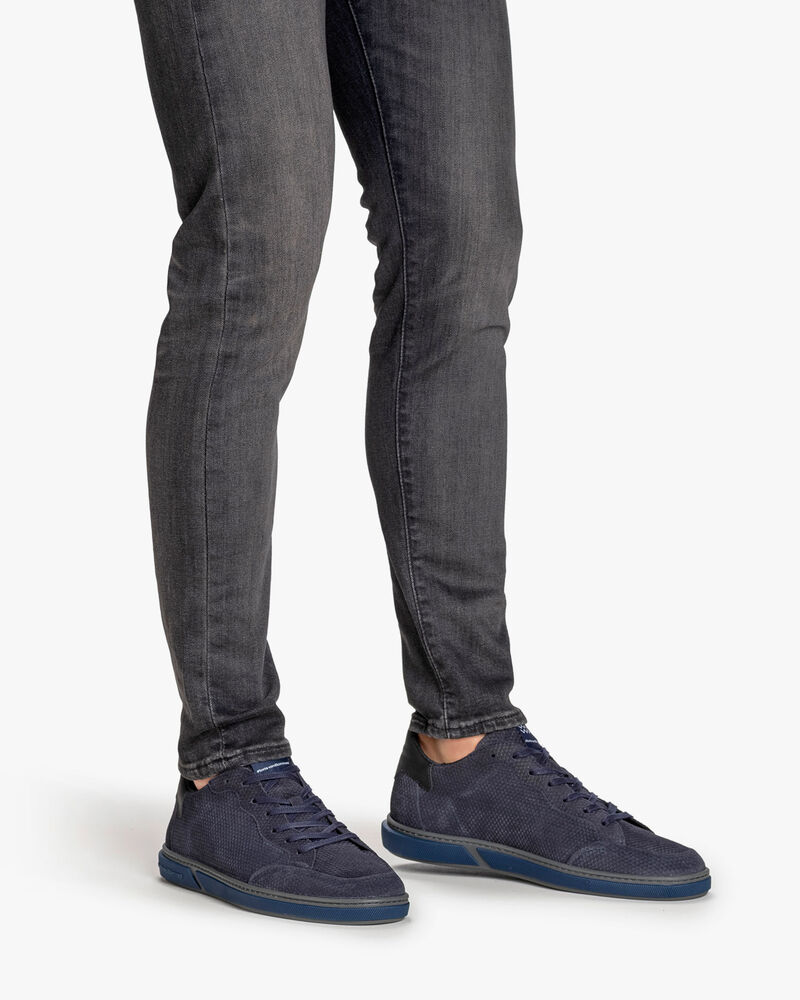 Sneaker Leder dunkelblau
