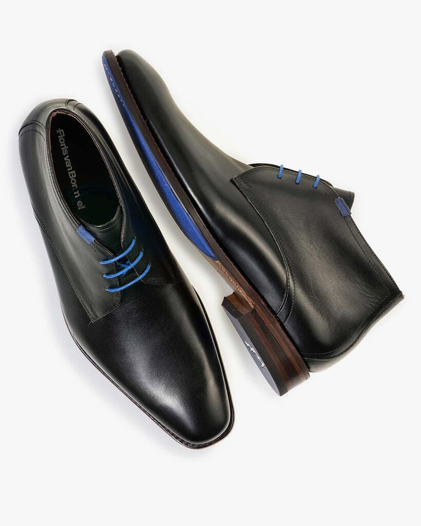 Schn&uuml;rstiefel Kalbsleder Schwarz