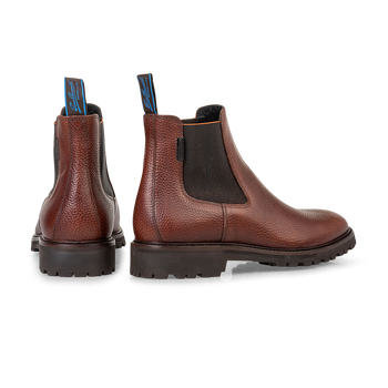 Chelsea Boot Leder-Print cognac