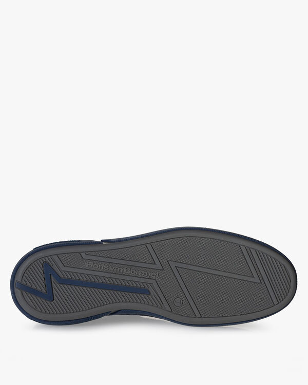 Sneaker Leder-Print blau