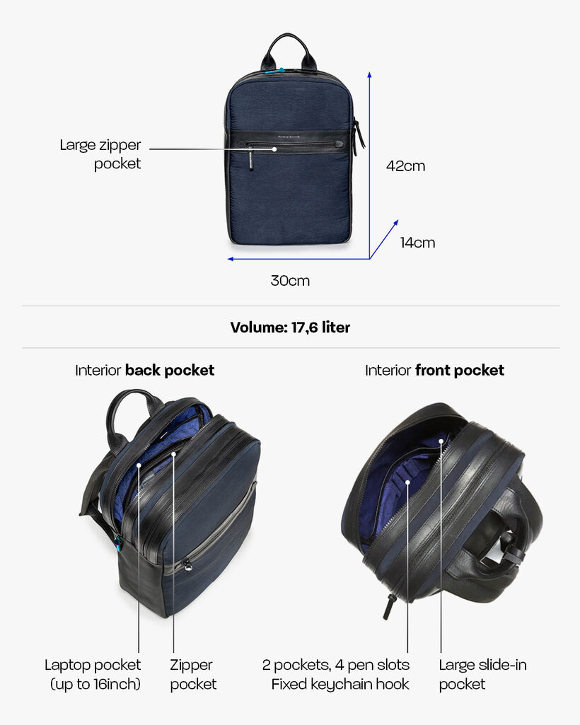 Rucksack Textil blau