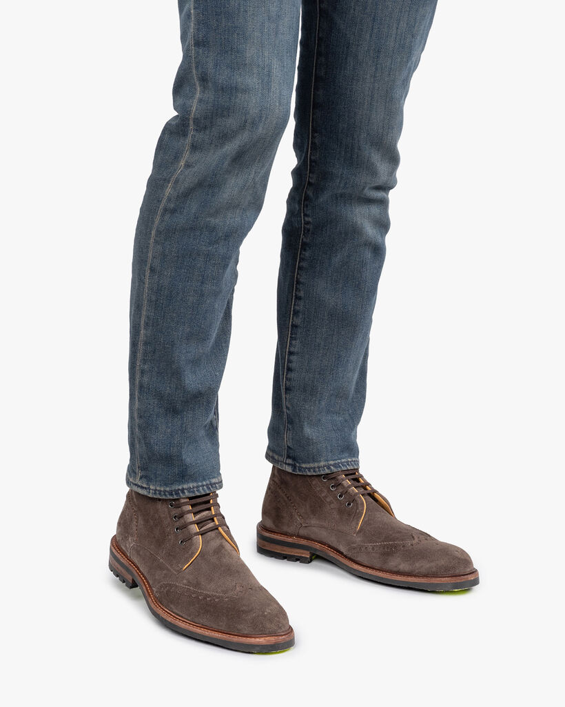 Stiefel Wildleder taupe