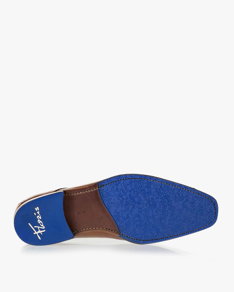 Schn&uuml;rschuh Kalbsleder cognac