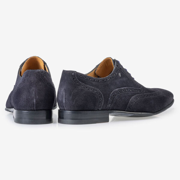 Dunkelblauer Wildleder-Brogue