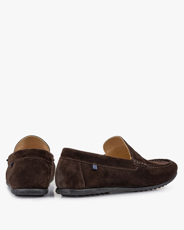 Mokassin Wildleder dunkelbraun