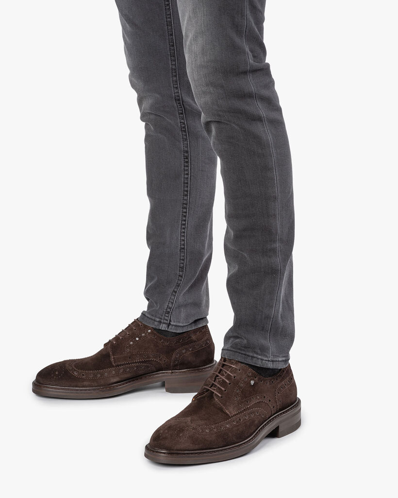 Brauner Brogue-Schn&uuml;rschuh