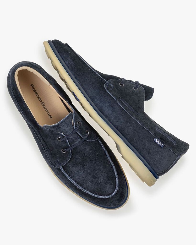 Bootsschuh Wildleder blau