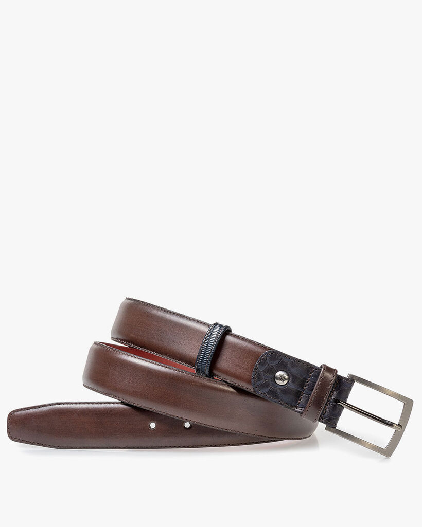G&uuml;rtel Kalbsleder dunkelbraun