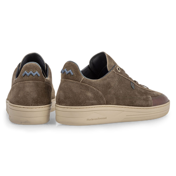 Sneaker Wildleder dunkelgr&uuml;n