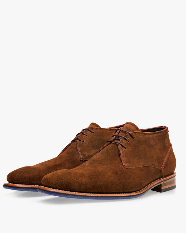 Schn&uuml;rstiefel Wildleder braun