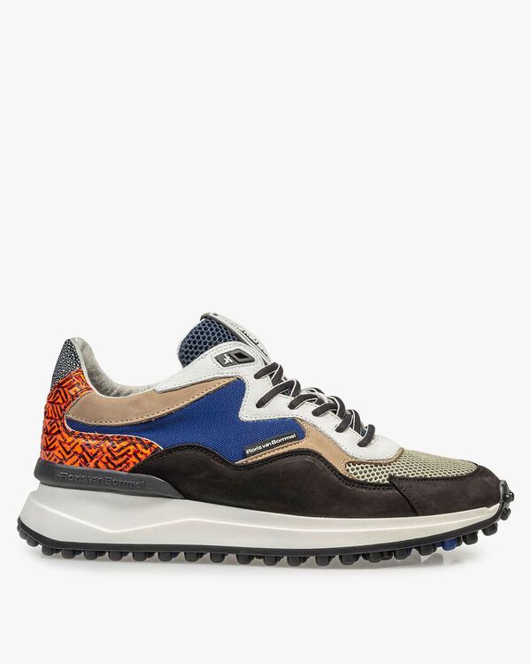 Schwarzer Nubukleder-Sneaker