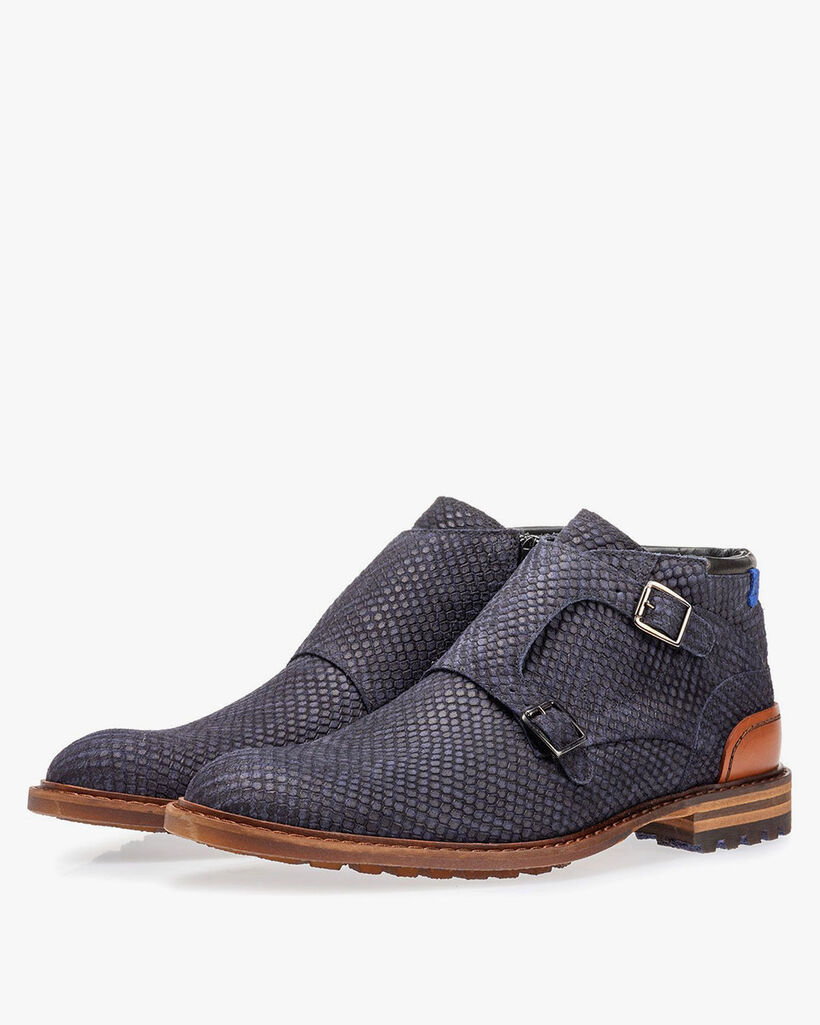 Stiefel blau mit Schnalle