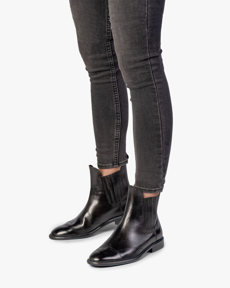 Schwarzer Chelsea Boot Kalbsleder
