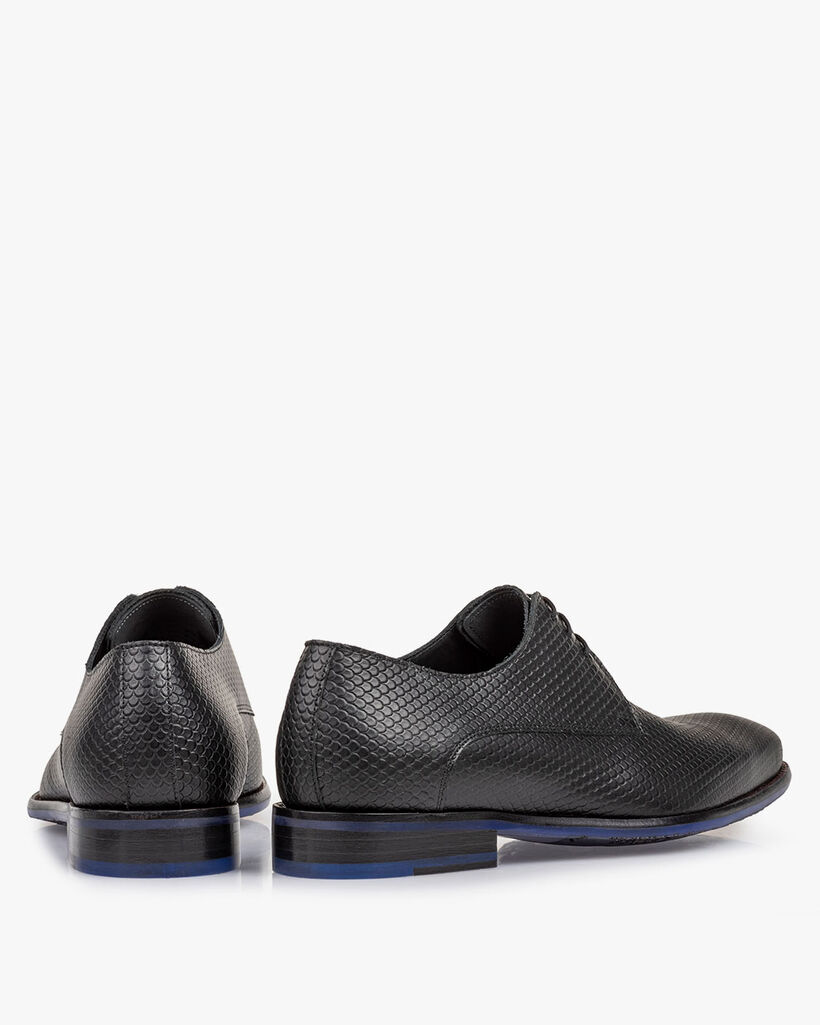 Schn&uuml;rschuh mit Print schwarz