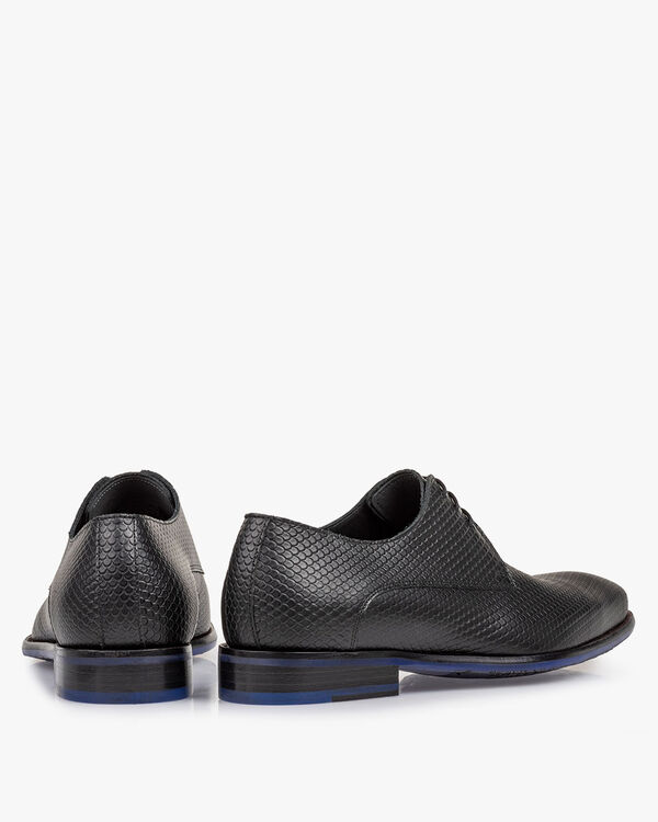 Schn&uuml;rschuh mit Print schwarz