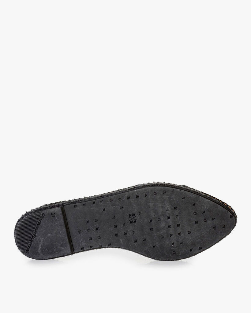 Schwarze Espadrilles Metallic-Print